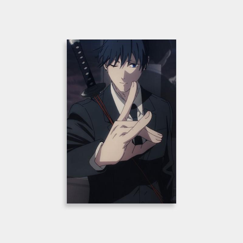Aki Hayakawa Chainsaw Man Poster - Anime Character Hand Up
