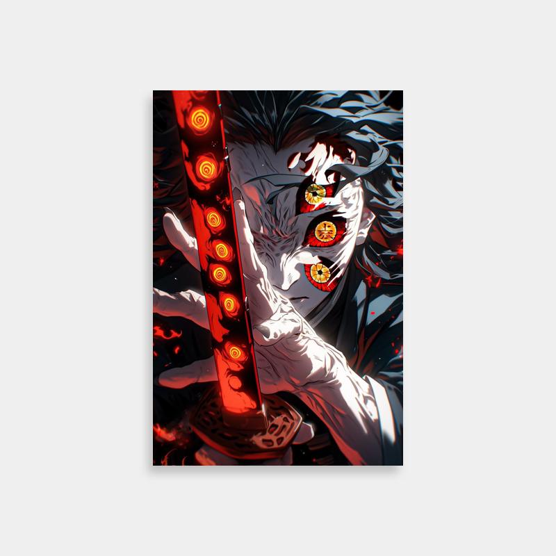 Demon Slayer Akaza Poster - Anime Wall Art Print