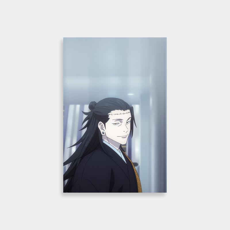 Suguru Geto Jujutsu Kaisen Poster - Long Hair Against Wall