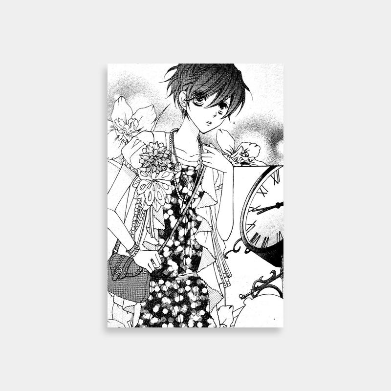 Haruhi Fujioka Ouran Host Club Gothic Art - Girl with Flowers & Clock