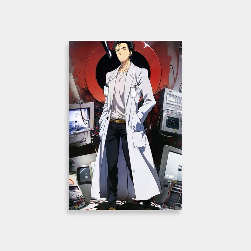 Steins;Gate Okabe Rintarou Poster - Mad Scientist Anime Art