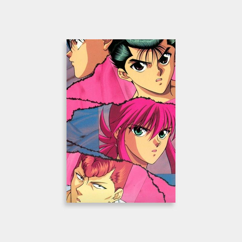 Yusuke Urameshi Yu Yu Hakusho Anime Poster - Pink Hair & Green Eyes