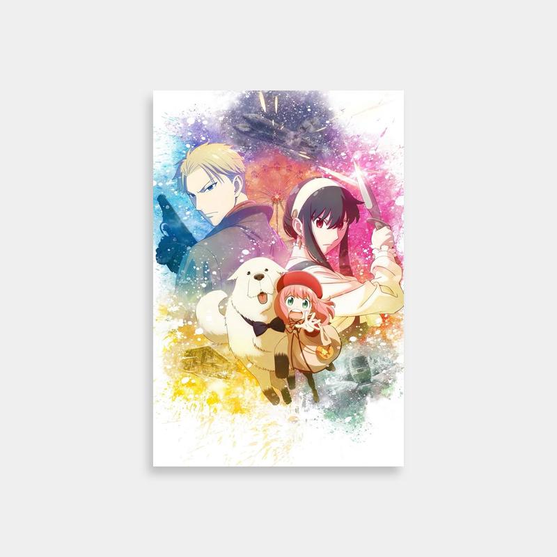 Bond Forger Spy x Family Anime Poster - Characters with Knife Art