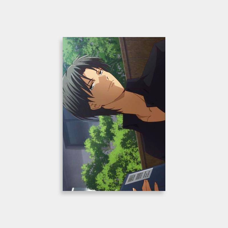 Shigure Sohma Fruits Basket Poster - Holding a Book Anime Art