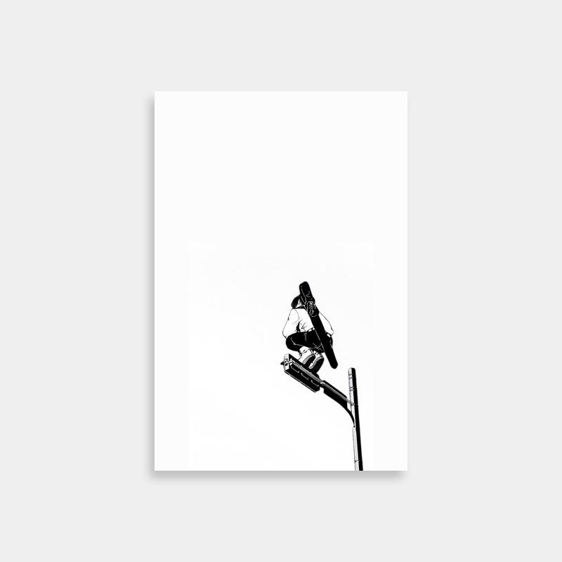Yuta Okkotsu Jujutsu Kaisen Snowboard Action Poster