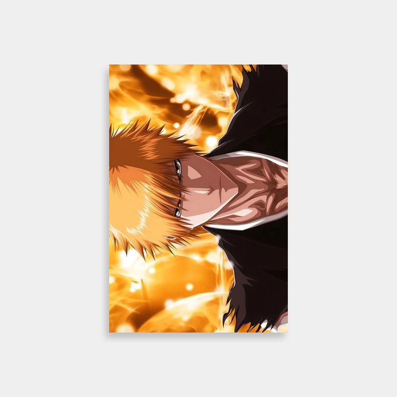 Ichigo Kurosaki Brown Hair Black Eyes Anime Poster