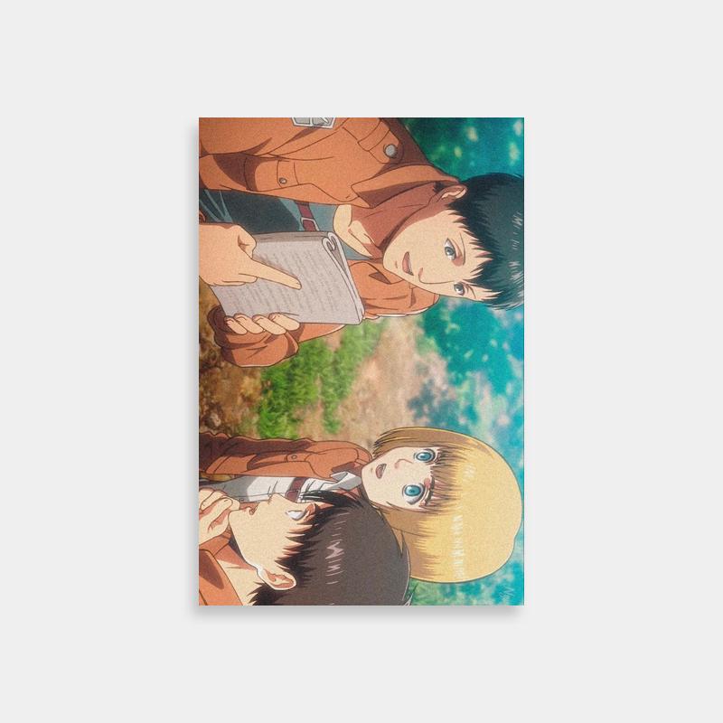 Bertholdt Hoover Attack on Titan Poster - Two Anime Characters Together