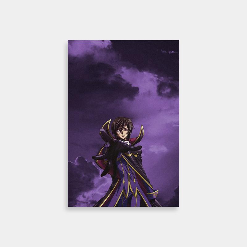 Lelouch vi Britannia Code Geass Poster - Purple Clouds Anime Art