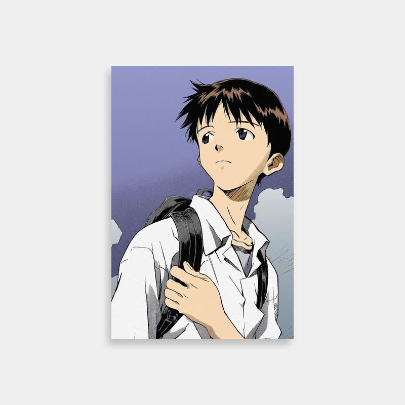 Shinji Ikari Neon Genesis Evangelion Poster - Backpack Sky Gaze