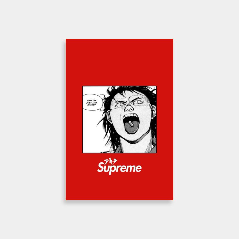 Akira Tetsuo Supreme-Inspired Screaming Man Poster - Red Art