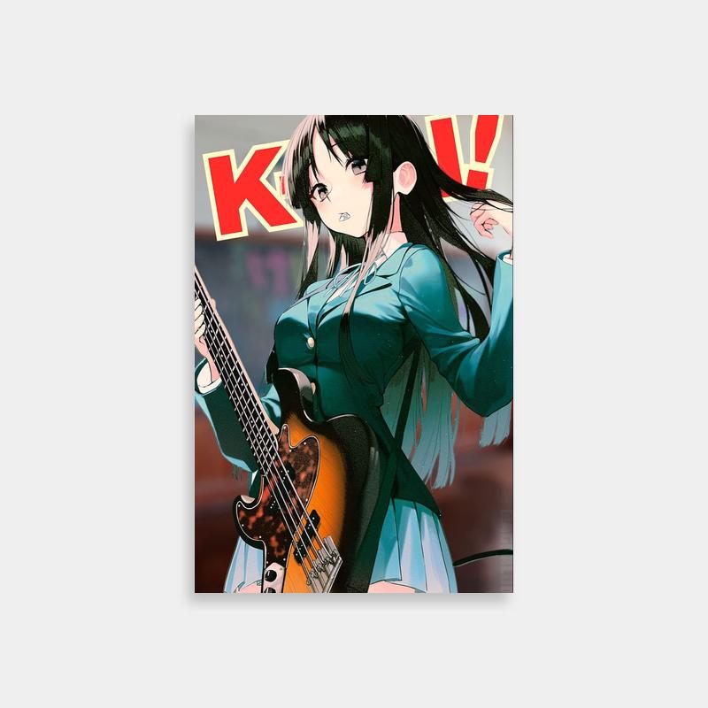 Mio Akiyama Bass K-On Anime Poster
