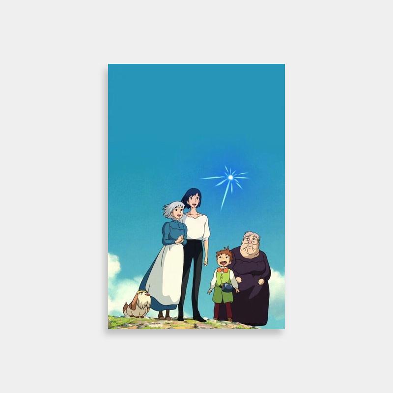 Sophie Hatter Howl's Moving Castle Wall Art - Family on Hilltop