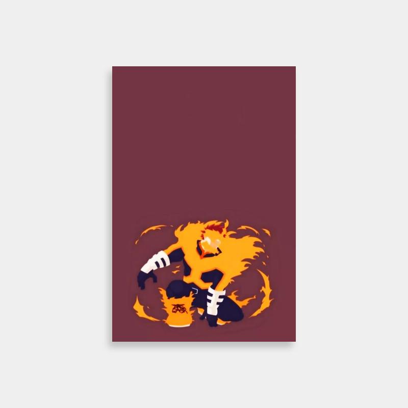 Endeavor My Hero Academia Poster - Flaming Hero Art Print