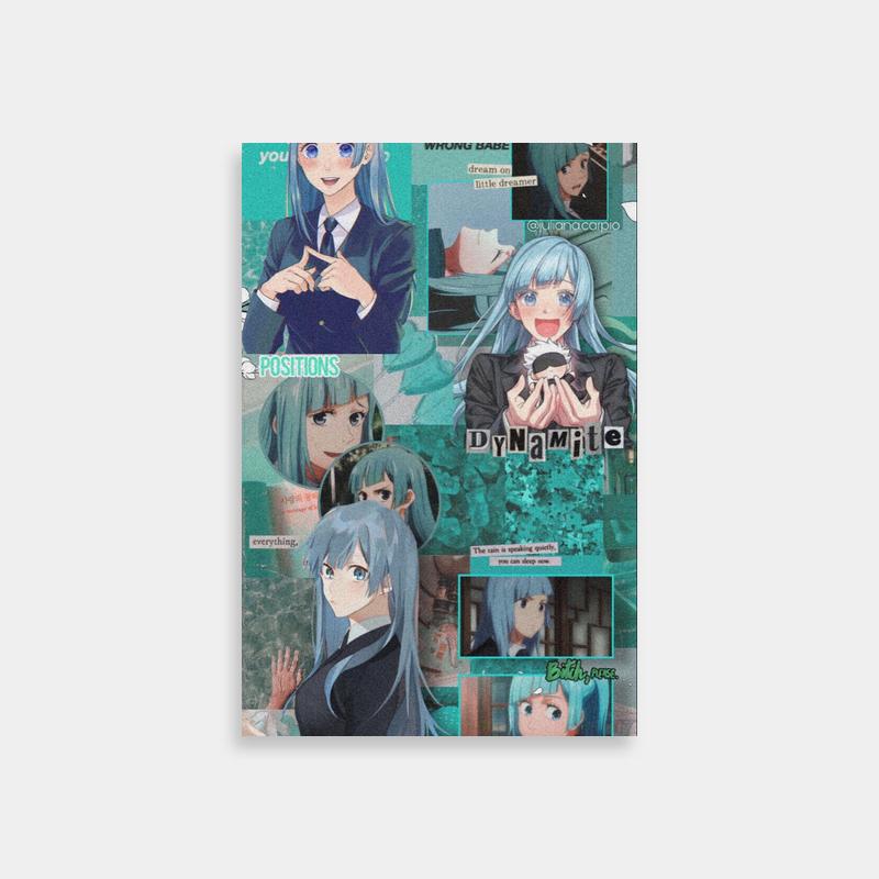 Kasumi Miwa Jujutsu Kaisen Poster - Blue & Green-Eyed Characters