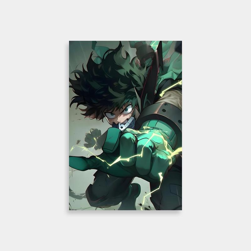 Izuku Midoriya My Hero Academia Poster - Flying Anime Character Art