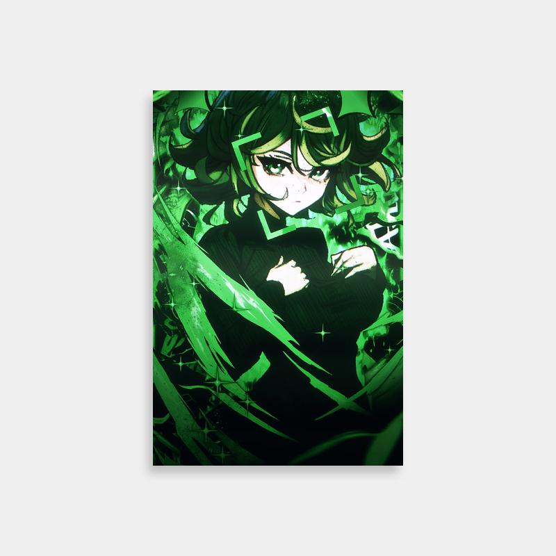 Tatsumaki One Punch Man Poster - Green Hair Anime Character Art