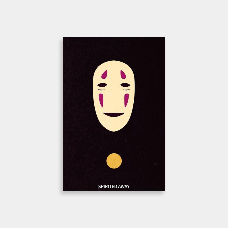 Yubaba Spirited Away Poster - Smiling Mask on Dark Background