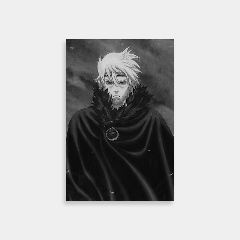 Vinland Saga Canute Poster - White-Haired Caped Anime Character