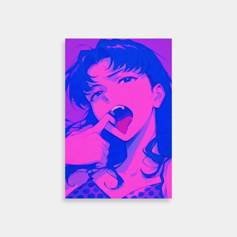 Misato Katsuragi Neon Genesis Evangelion Hugging Scene Poster
