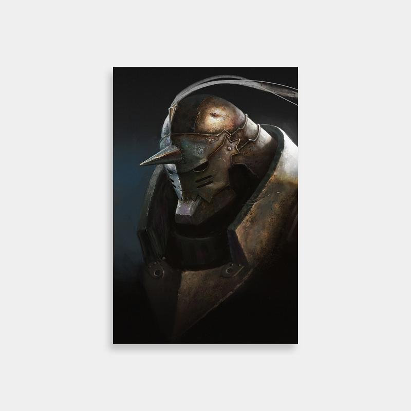 Alphonse Elric Helmet & Bird Anime Poster - Fullmetal Alchemist