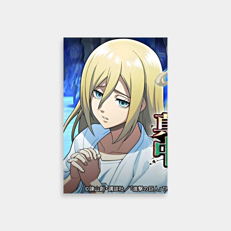 Historia Reiss Attack on Titan Poster - Blonde Anime Character with Blue Eyes