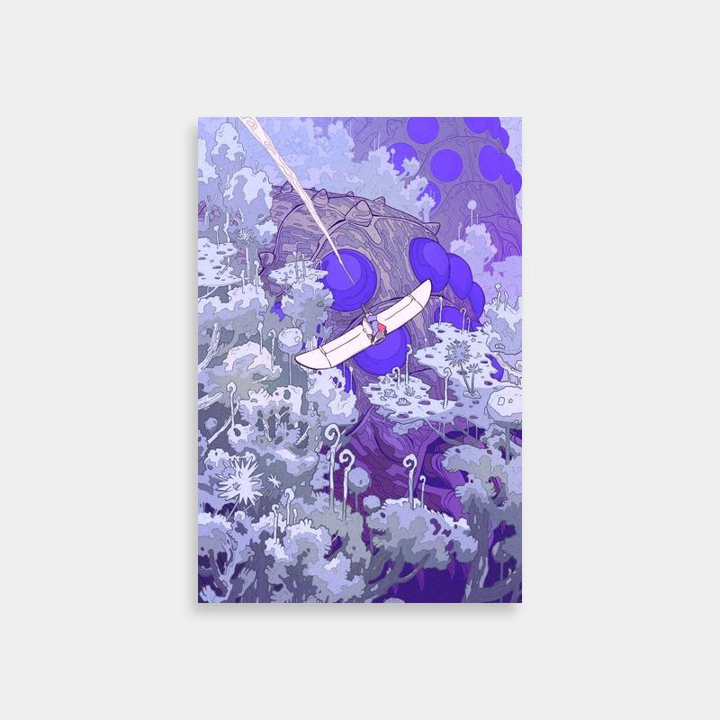 Nausicaa Abstract Surfboard Painting - Studio Ghibli Art