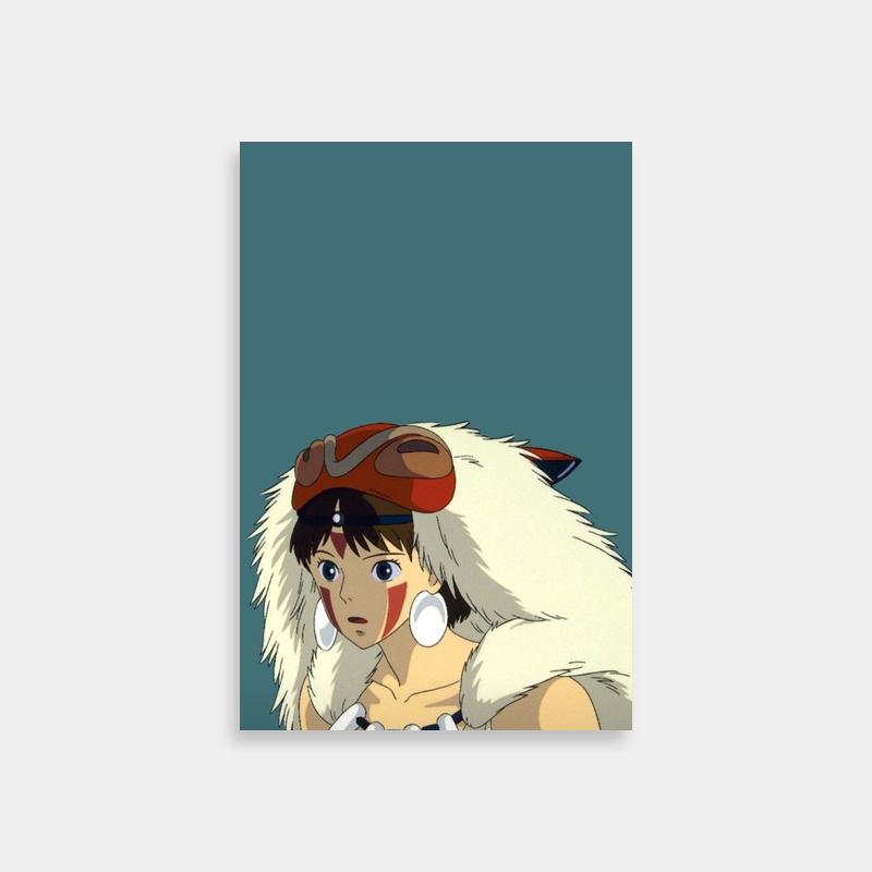 Princess Mononoke Ashitaka Poster - Anime Character in Fur Coat