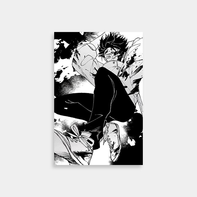 Yuta Okkotsu Jujutsu Kaisen Black & White Skateboard Poster