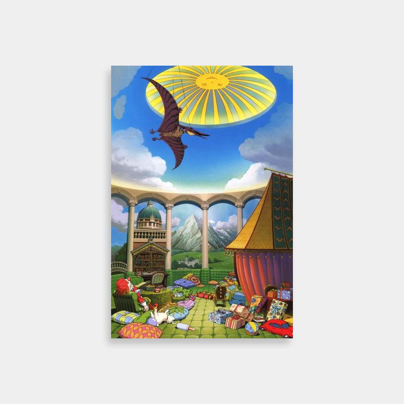 Yubaba Spirited Away Wall Art - Room Painting with Flying Bird