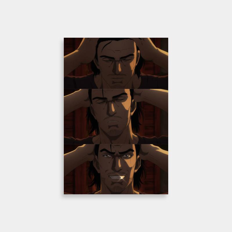 Vinland Saga Emotional Art Print - Three-Panel Character Portrait