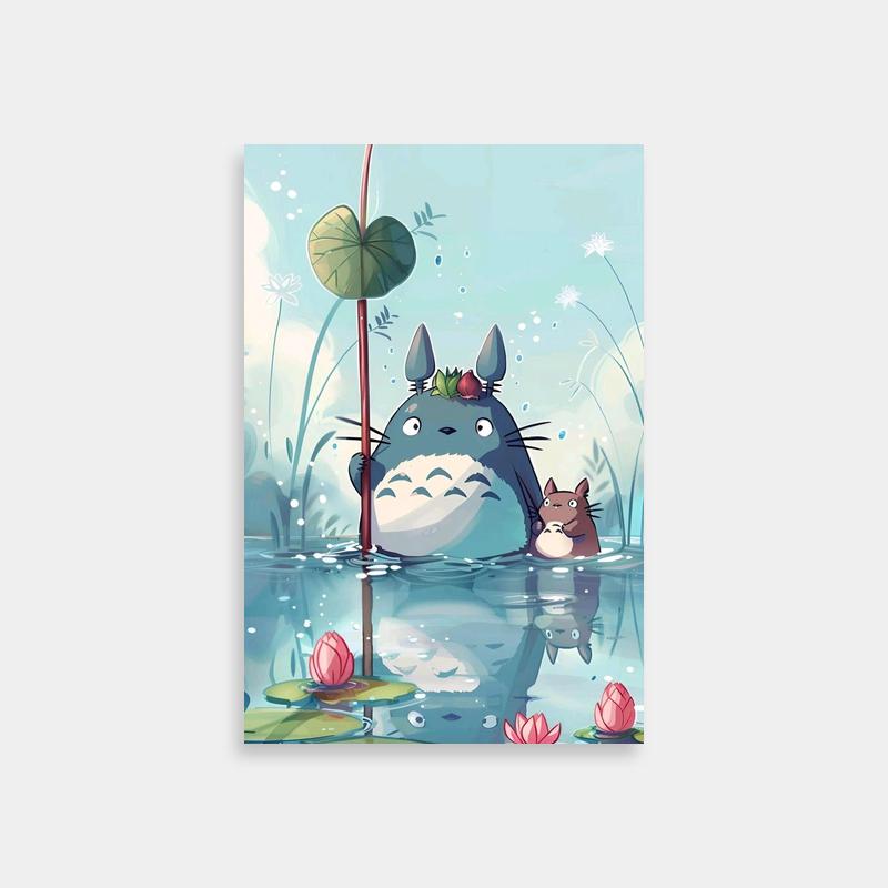 Lily Pad Totoro Wall Art - My Neighbor Totoro Print