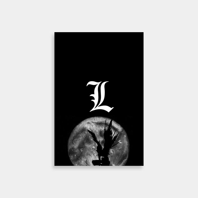 Ryuk Death Note Silhouette Under Full Moon Poster
