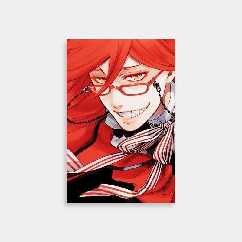 Grell Sutcliff Black Butler Poster - Anime Character with Red Hair & Glasses