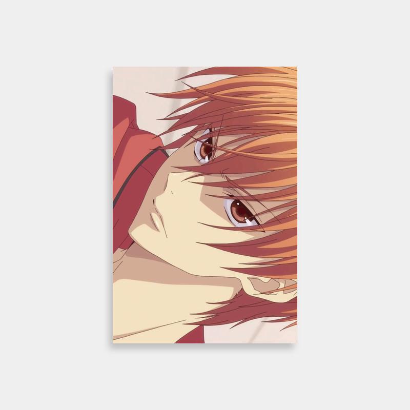 Kyo Sohma Fruits Basket Anime Poster - Red Hair & Blue Eyes Character Art