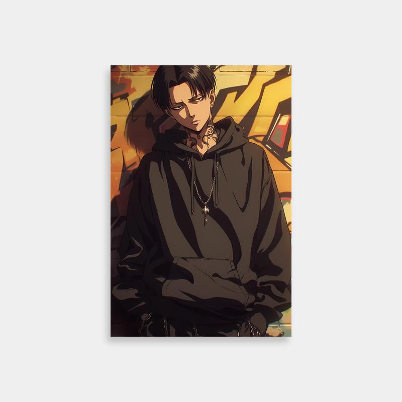 Levi Ackerman Attack on Titan Graffiti Wall Art