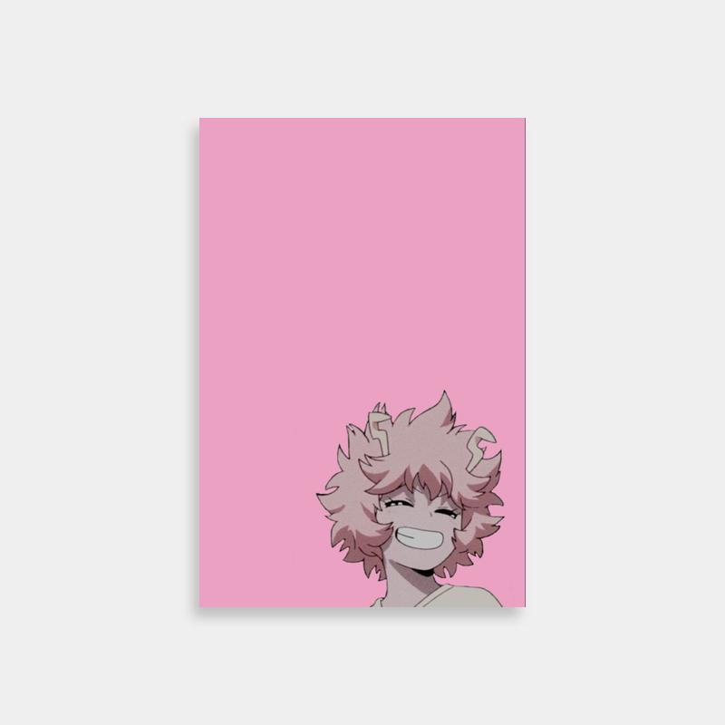 Mina Ashido Blonde Hair Pink Background Poster - My Hero Academia Art