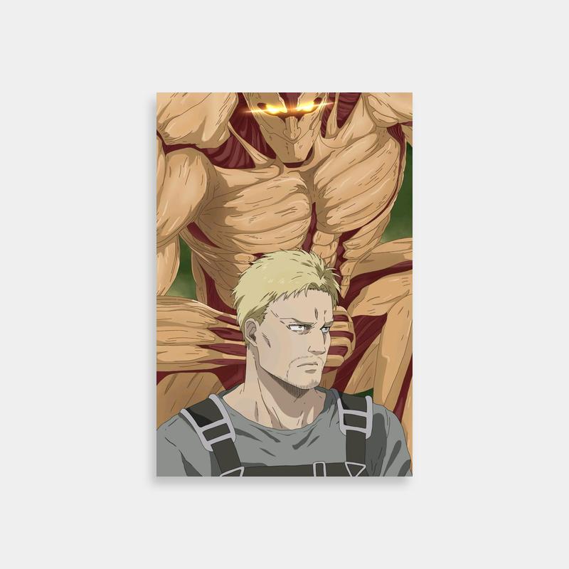 Reiner Braun Attack on Titan Poster - Blonde & Blue-Eyed Duo Art