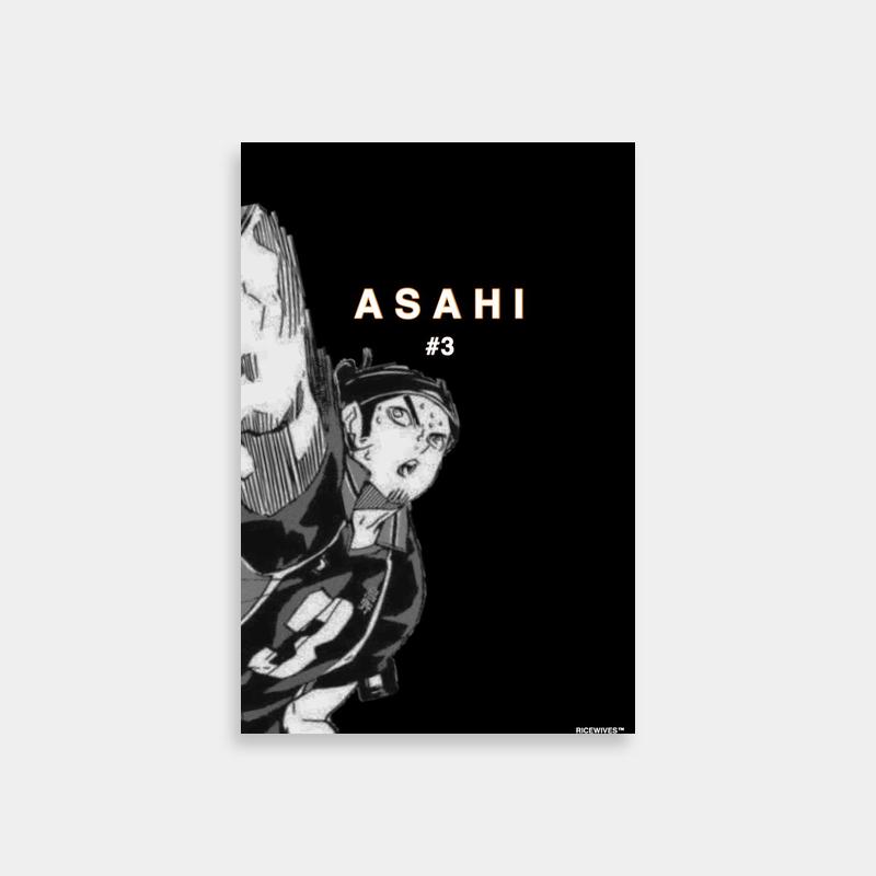 Asahi Azumane Haikyuu Anime Poster - Character Interaction Art