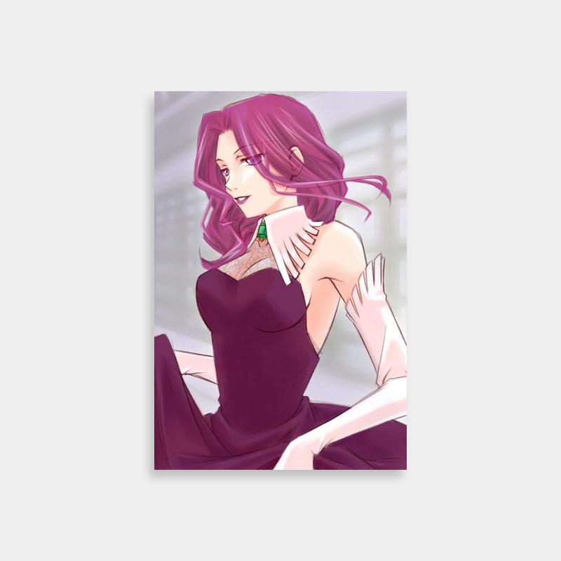 Cornelia li Britannia Code Geass Poster - Pink Hair in Purple Dress
