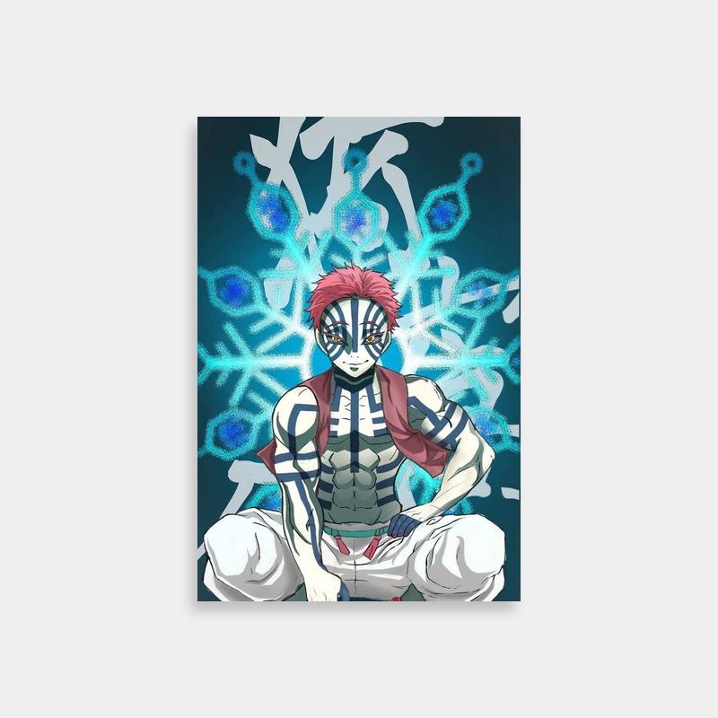 Akaza Demon Slayer Meditating Character Poster