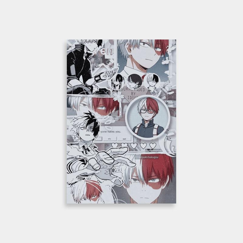 Shoto Todoroki Red-Haired Anime Poster - My Hero Academia Art