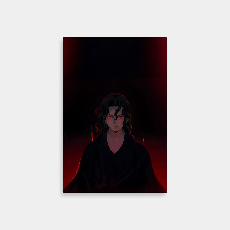 Muzan Kibutsuji Demon Slayer Art - Red Eyes in Dark Setting