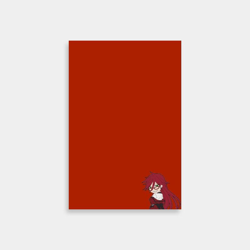 Grell Sutcliff Black Butler Wall Art - Red Background Portrait