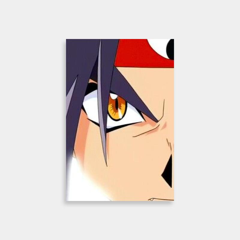 Ray Kon Beyblade Anime Poster - Intense Yellow-Eyed Character Stare