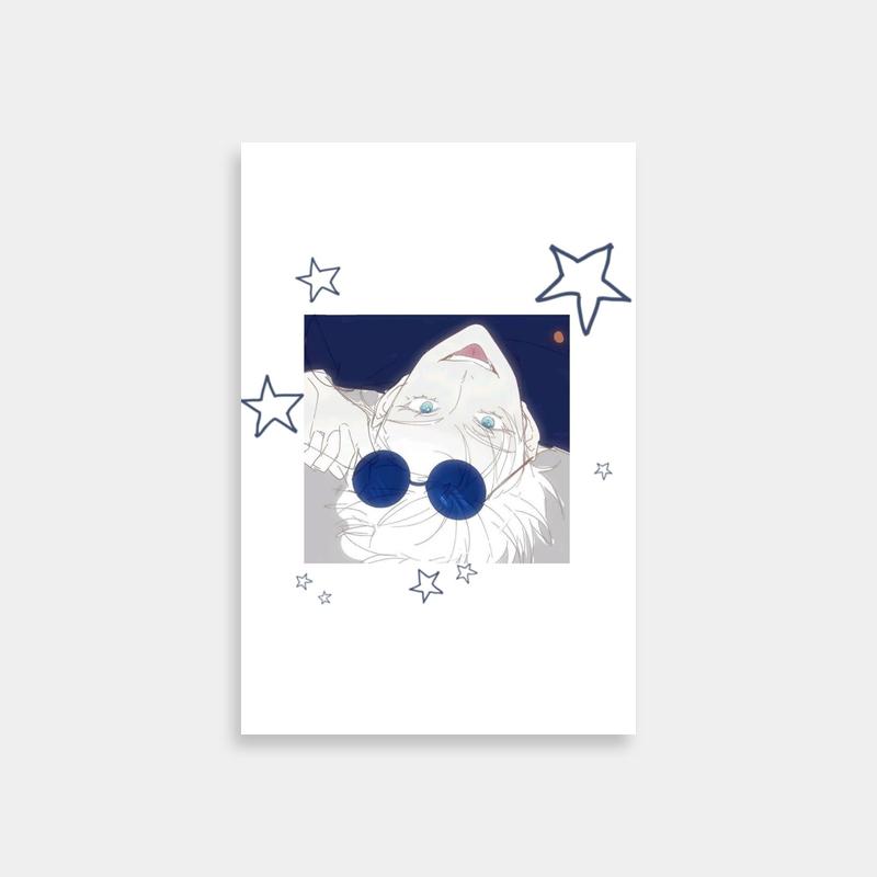 Satoru Gojo Jujutsu Kaisen Poster - Sunglasses Cat Anime Art