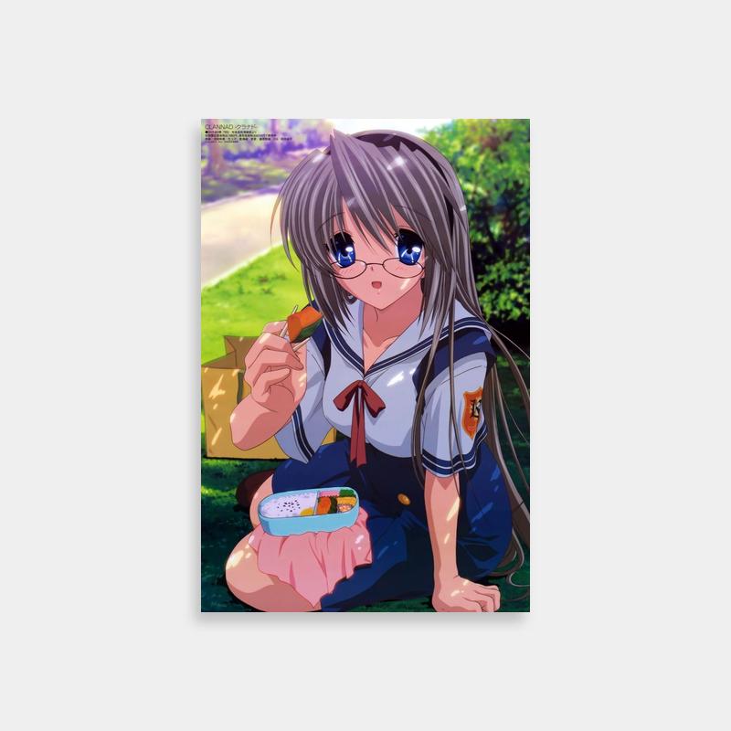 Tomoya Okazaki Clannad Anime Poster - Tomoyo with Glasses Art