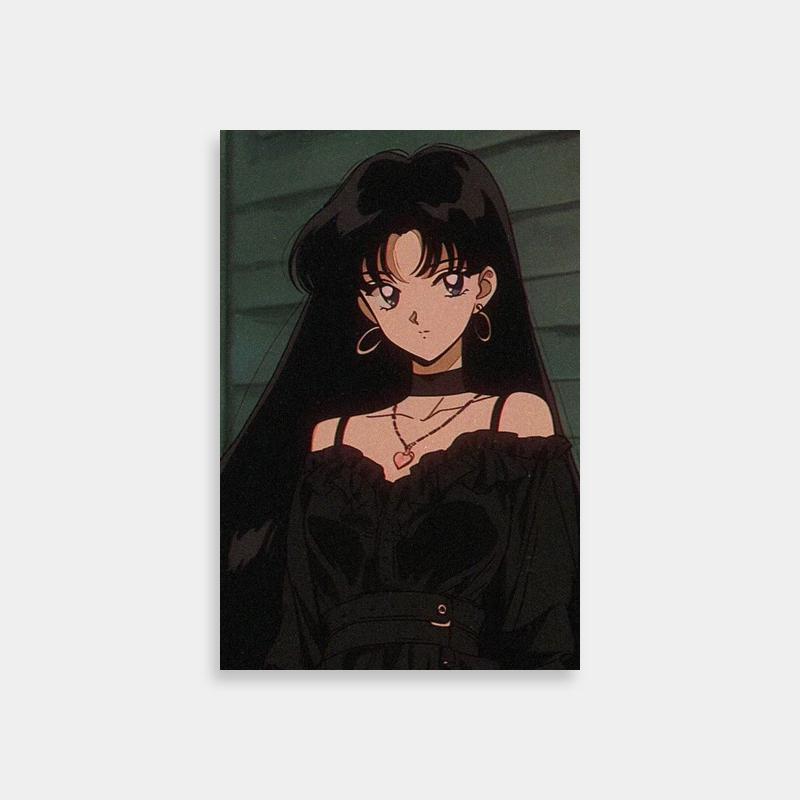 Rei Hino Sailor Moon Wall Art - Gothic Anime Character Poster