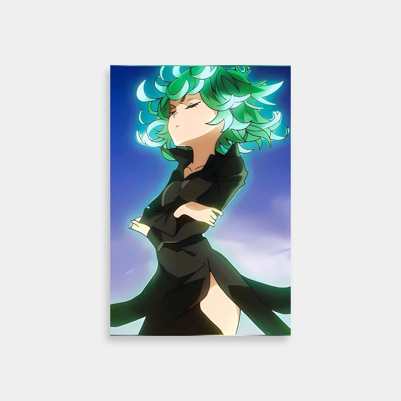 Tatsumaki Sky Background Poster - One Punch Man Anime Art