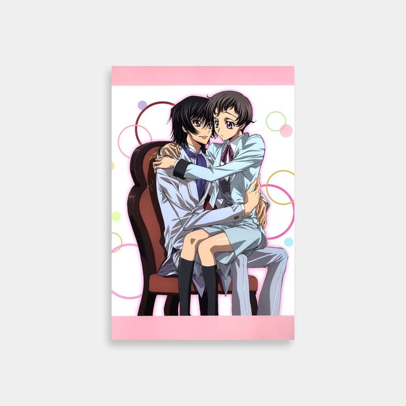 Rolo Lamperouge Code Geass Art Print - Two Characters Embracing