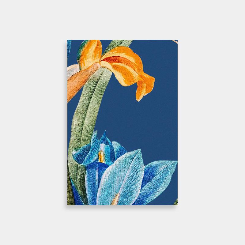 Blue and Yellow Iris Flowers Art Print - Fire Force Anime Poster